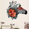 Mode amovible Motif zèbre étanche Stickers muraux Pour Salon Chambre Décoration - multicolore 