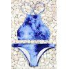 Ensemble de bikini bleu col haut - Bleu XL