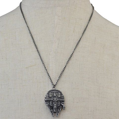 Simple Gothic Emboss Croix collier pendentif en alliage pour les hommes - Or Clair 
