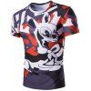 Slim Fit Cerf Imprimé Pull T-shirt pour les hommes - multicolore L