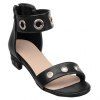 Sweet Ankle-Wrap and Chunky Heel Design Women's Sandals - Noir 37