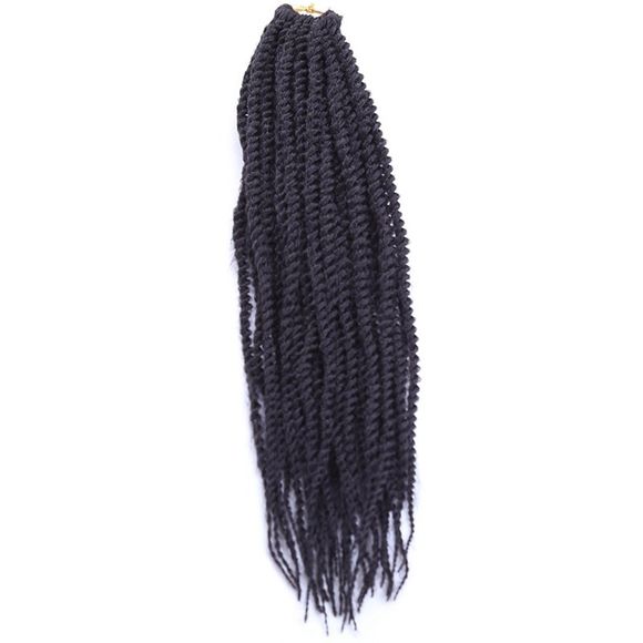Superbe long synthétique Extension Dreadlock Cheveux tressés pour les femmes - Noir 