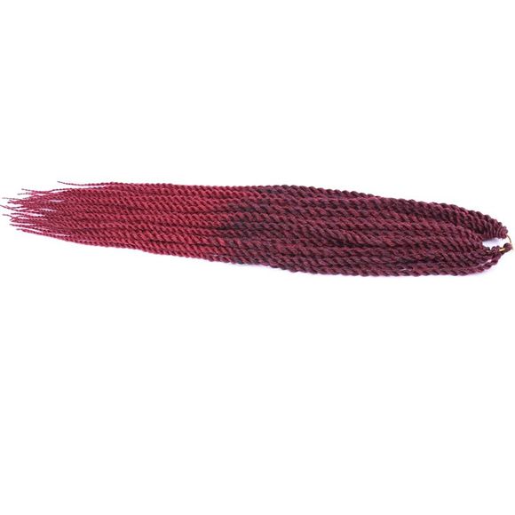 Superbe Rouge Dégradé long synthétique Dreadlock Tressé Extension de cheveux pour les femmes - multicolore 