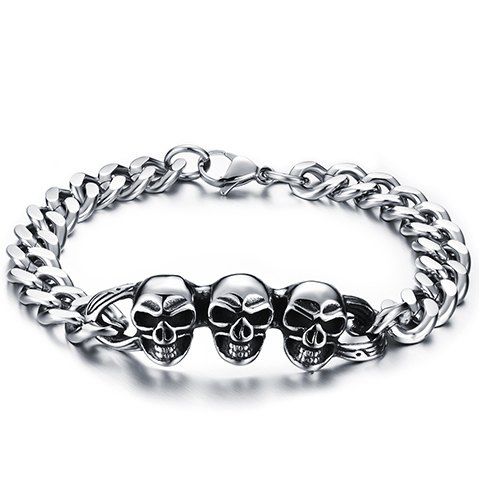 Skull Style gothique Forme Bracelet pour les femmes - Argent 