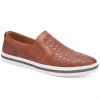 Casual Weaving and Solid Color Design Men's Loafers - Brun 40
