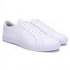 Stylish PU Leather and Solid Color Design Men's Casual Shoes - Blanc 44