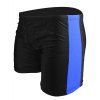 Slimming Splicing Elastic Waist Men's Swimming Trunks - Bleu Saphir ONE SIZE(FIT SIZE XS TO M)