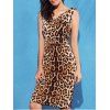 Sexy Women's V-Neck Leopard Sleeveless Dress - Léopard L
