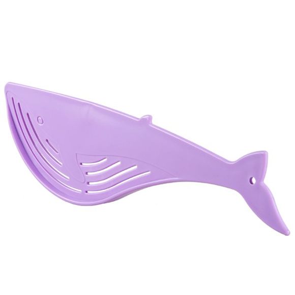 Haute Qualité Passoire avec Manche en Forme de Baleine pour Filtrer l'Eau en Lavant le Riz - Violet clair 