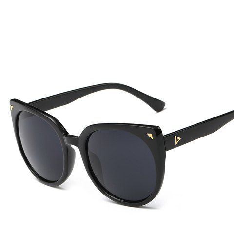 Black Cat Eye Sunglasses de Chic petit triangle embellies femmes - Noir 