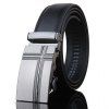 Noir large ceinture de style Slender Cross Shape embellies Métal Boucle Hommes - Noir 