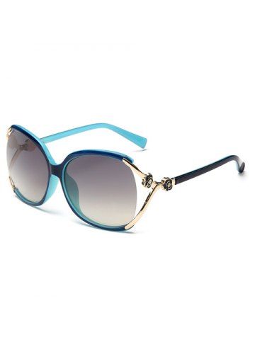 Chic Flower Shape and Hollow Out Embellished Women's Sunglasses