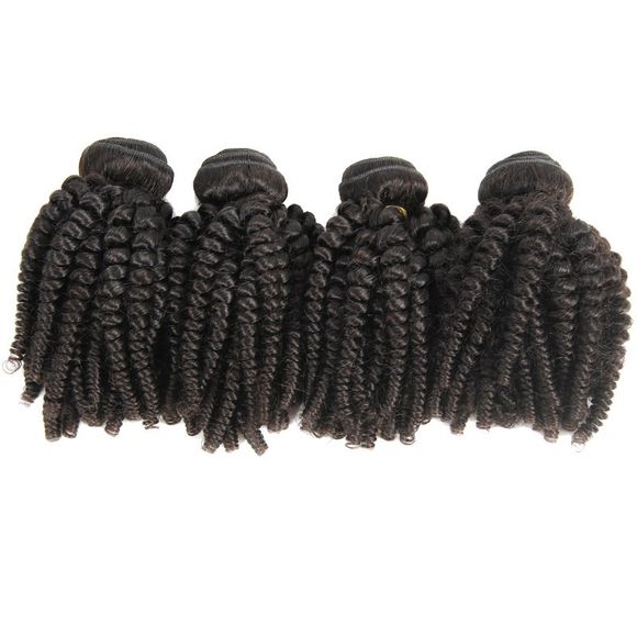 Cheveux Trame de 6A brésilien Virgin Hair Superbe Natural Black 1 Piece / Lot funmi Curly femmes - Noir 14INCH