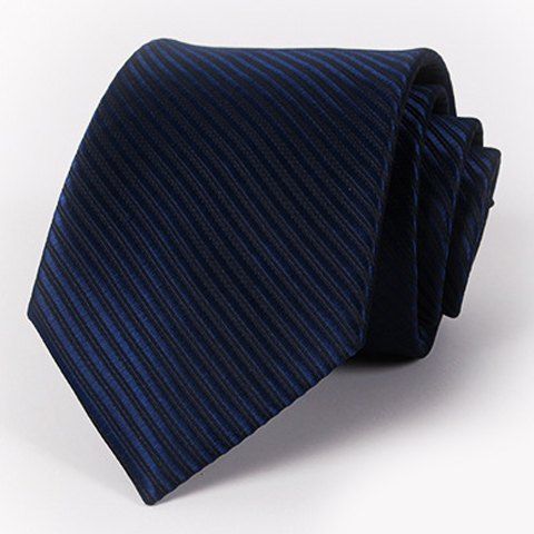 

Stylish Men's Solid Color Twill Jacquard Tie, Purplish blue