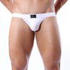 Modal Thongs Solid Couleur Creux Out Design Taille Basse U convexes Pouch Hommes - Blanc S