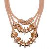 Delicate Multilayered Alloy Beads Necklace For Women - d'or 