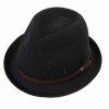 Stylish Adjustable PU Belt Embellished Men's Flanging Straw Hat - Noir 