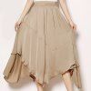 Elegant Women's Elastic Waist Solid Color Skirt - Camel ONE SIZE(FIT SIZE XS TO M)