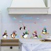 Chic Cartoon Animals Penguins Motif Autocollant Mural pour une chambre d'enfants de maternelle - multicolore 