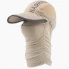 Fashion Dismountable Face Mask Letter Pattern Sun-Resistant Baseball Cap - Kaki Léger 