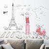 Chic Motif de voyageurs Autocollant Mural Pour Salon Chambre Décoration - multicolore 