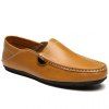 Leisure Stitching and PU Leather Design Men's Loafers - Brun 40