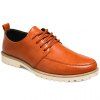 Trendy Lace-Up and Solid Color Design Men's Casual Shoes - Brun 40