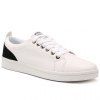 Fashionable Splicing and Embossing Design Men's Casual Shoes - Blanc et Noir 41
