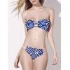 Bretelles extensible Imprimer Sexy Bikini Set - Bleu XL