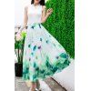 Manches Floral Motif femmes Trendy Midi Dress - Vert ONE SIZE(FIT SIZE XS TO M)
