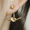 Chic design Knot Simple femmes de boucles d'oreilles en alliage - d'or 