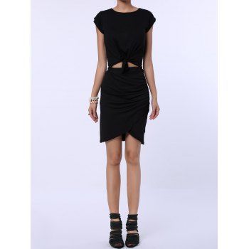 

Stylish High-Waisted Bodycon Solid Color Women's Skirt, Black