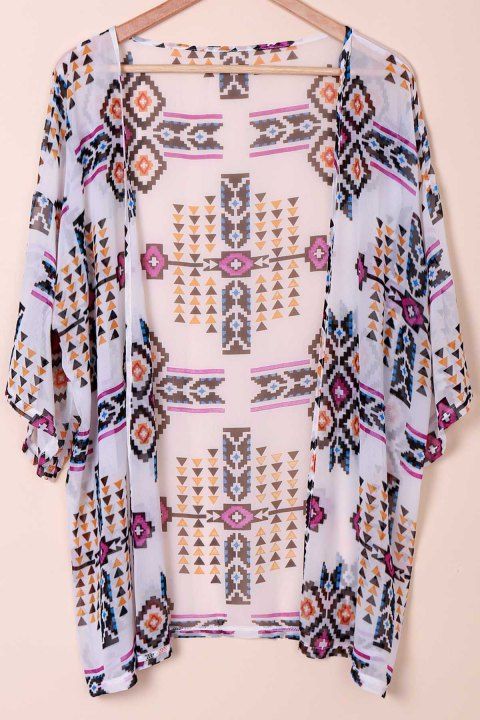 collarless floral printed long sleeve cardigans