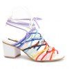 Trendy Croix-Straps et Sandales Multicolor design femme - multicolore 39