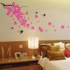 Swallow élégant et Motif floral Autocollant Mural Pour Chambre Salon Décoration - multicolore 