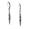 Pair of Chic Rhinestone Triangle Earrings Jewelry For Women - Argent 