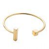 Delicate Solid Color Square Cuff Bracelet For Women - d'or 