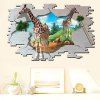 Élégant 3D Giraffe brisé Pattern Wall Sticker Pour Chambre Salon Décoration - multicolore 