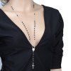 Perles élégantes Croix Forme Collier Tassel pour les femmes - Argent 