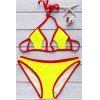 Halterneck creux Bikini Set Séduisante femmes - Jaune S