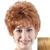 Bouffant Curly Plein Bang capless femmes de 100 pour cent de cheveux humains perruque courte - Blonde 
