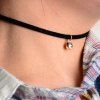 Rhinestone Inlay Embellished Chokers Necklace - BLACK 