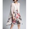 Stylish Dress Cami et chinois Peinture Dress Ink Twinset pour les femmes - Rose S