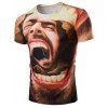 Mouths col rond 3D Imprimer T-shirt à manches courtes hommes - multicolore M