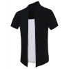 T-shirt Pull Color Block manches courtes Faux Twinset Men  's - Noir L