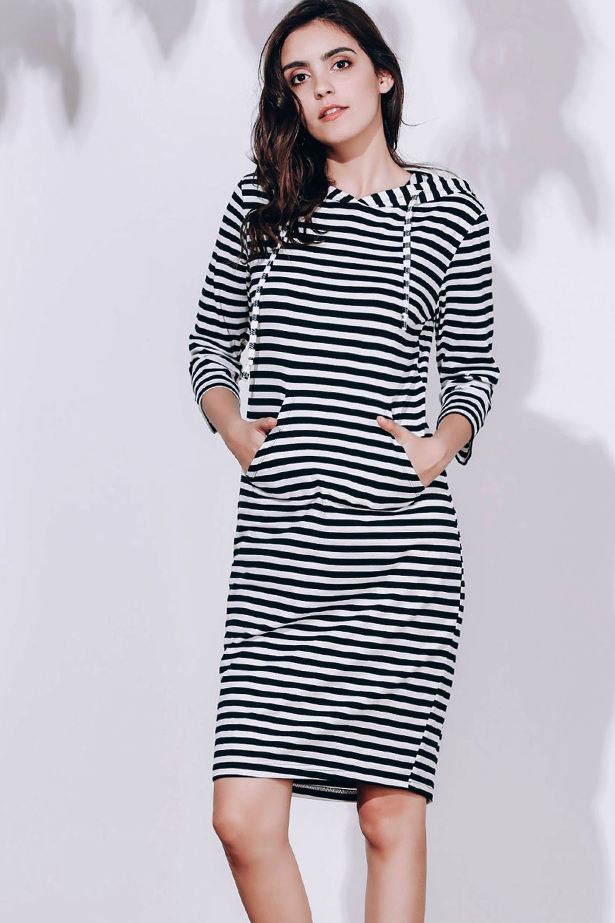 Striped attractive hooded hoodies