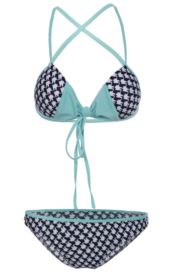 Bikini Sexy Spaghetti Strap Lace-Up bowknot Design Femmes - Pers M