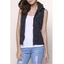 Stylish Sleeveless Hooded Zip Up Women' Padded Waistcoat - Noir S