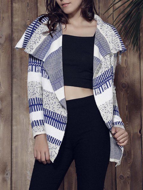 Cardigan en Tricot Irrégulier Lâche à Manches Longues