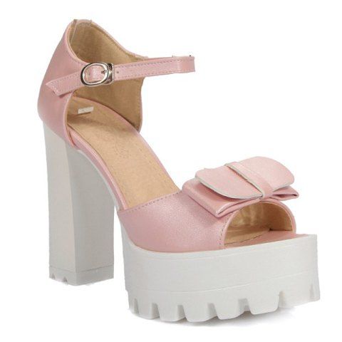 Fashionable Platform and Peep Toe Design Women's Sandals - Rose 39